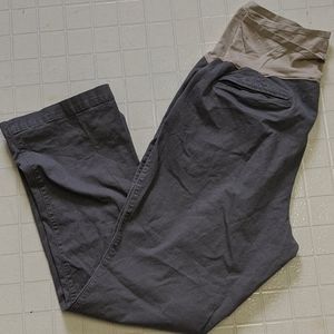 Old Navy maternity pants, gray chino, size 18